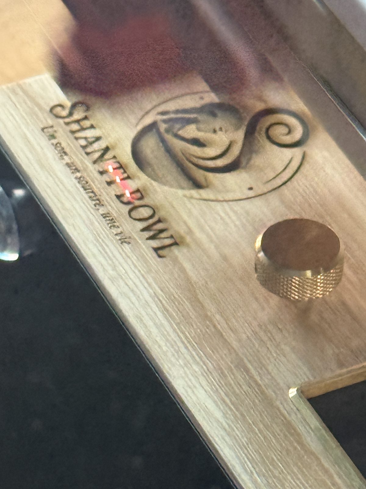 Shanti Bowl — vue de dessus, socle frêne et tissu péruvien